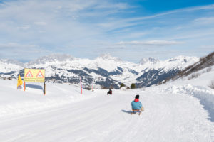 Ski area and toboggan run on the Fideriser Heubergen in the canton of Graubünden, Switzerland Ski area and toboggan run on the Fideriser Heubergen in the canton of Graubünden, Switzerland